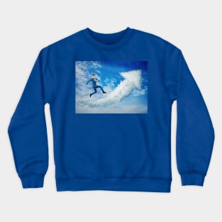 cloud graph arrow Crewneck Sweatshirt